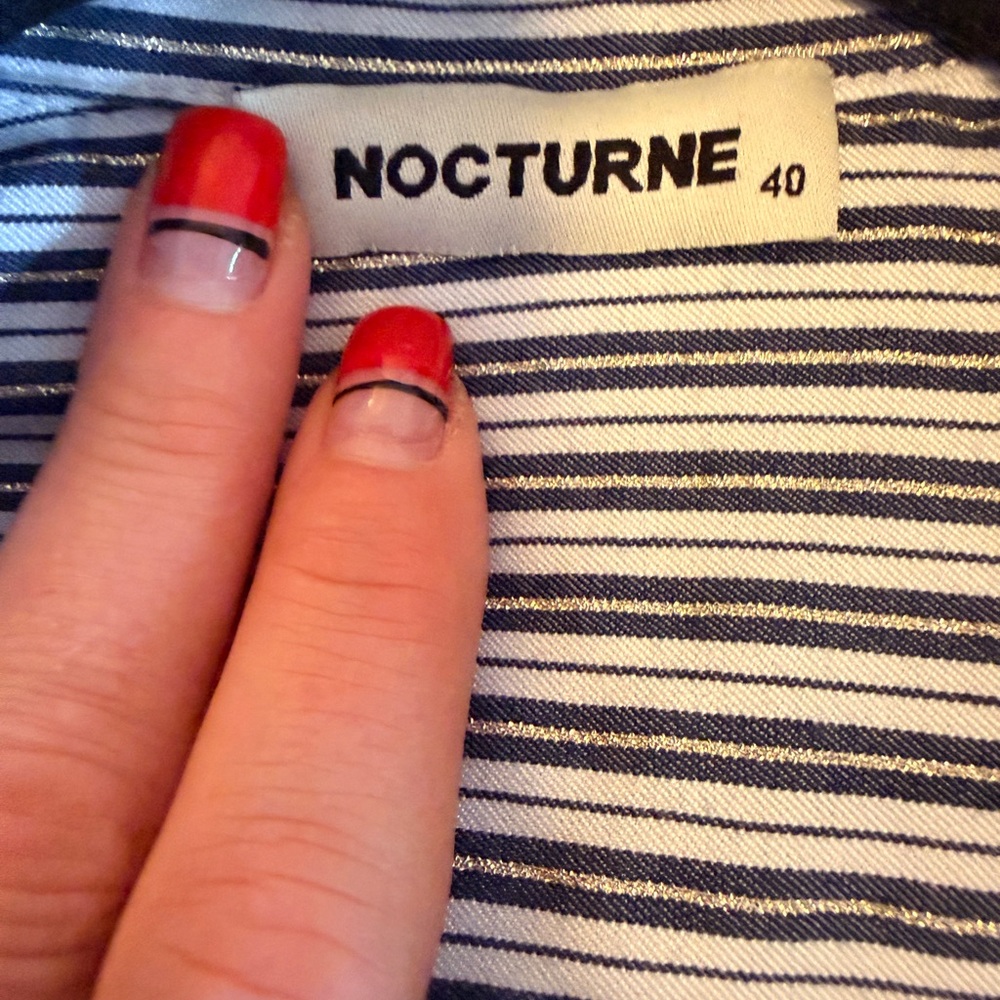 NOCTURNE Striped Crop Shirt - Picture 9 of 9